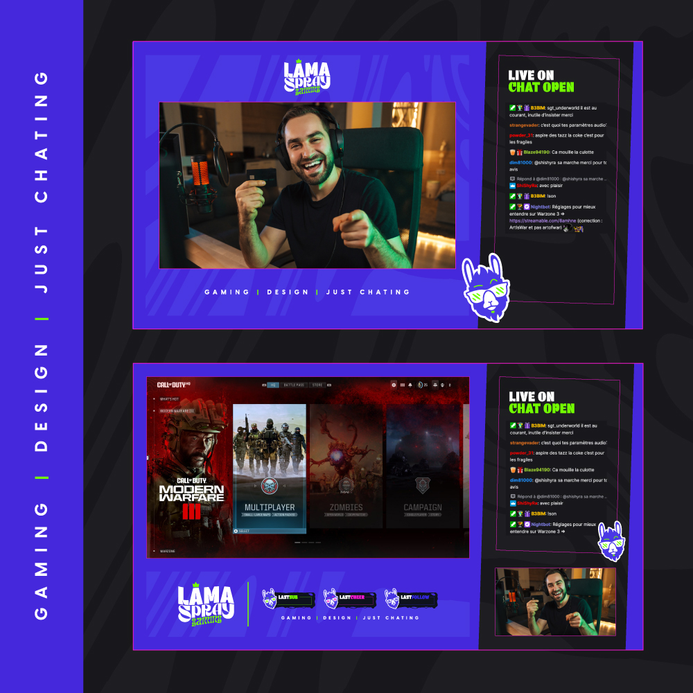 overlays lamaspray twitch design